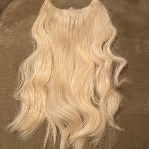 Hidden crown halo hair extensions #60